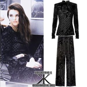 NWT Lim. Ed. Balmain x H&M Black Velvet Pants